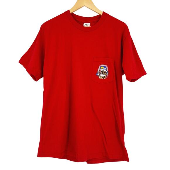 Vintage Carpenters Union Line T-Shirt Large Local 1977 USA Skull Double Sided - Picture 2 of 7